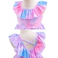 thumbnail image 3 of 2-Piece Mermaid Swimsuit for Girls Ruffle Sleeve Bathing Suit Bikini Beach Pool Swimwear, 3 of 5