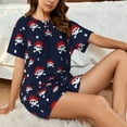 thumbnail image 4 of Rocae pirates skull for Two Piece Sleepwear Pajamas Sets for Women Soft Short-Sleeved Pjs with Lounge Shorts-XX-Large, 4 of 6