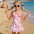 thumbnail image 6 of FOR U DESIGNS Girls One Piece Swimsuit with Skirt Sleeveless Bathing Suit Swimwear Bathing Suit for Kids for 3T-13Y, Cherry Blossom, 6 of 7