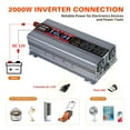 thumbnail image 5 of 1000W 2000W Modified Sine Wave Power Inverter DC 12V to AC 110V Car Inverter Converter with 4 AC Outlets & Dual USB Ports, LCD Display for RV, Camping, Travel, Home Backup Silver, 5 of 10