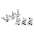 thumbnail image 4 of Guitar Turning Pegs, Fully Enclosed String Locking Tuners High Hardness Glossy Finish 3L 3R With Mounting Parts For Musical Instruments Silver, 4 of 8