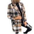 thumbnail image 3 of LYXSSBYX Womens Jackets and Coats Clearance Fashion Women Casual Long Sleeve Plush Single-Breasted Long Coat Tops Blouse Coat, 3 of 9