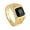 Gold Black, variant on Men's Stainless Steel Vintage Simple Cross Statement Knight Ring with Square Green Gemstone Promise Engagement Wedding Band Gold Size 13