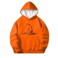 thumbnail image 2 of BLTIBY Girls Boys Halloween Hoodie Sweatshirts Casual Pullover Pumpkin Graphic Fleece Tops Stylish for Casual Daily Wear with Pockets Orange 4 5-6 Years, 2 of 9
