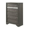 thumbnail image 4 of Traditional Bedroom In Gray - 5 Pc For Queen With Storage Wood Bed, 7 Chest Of Drawers, Elegant Looking Mirror, 5 Chest, 2 Nightstand Furnishings Bed Storage, Dresser, Alluring, 4 of 5