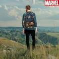 thumbnail image 2 of Marvel Captain America Avengers-Inspired Stylish Backpack - Durable Polyester, Multi-Functional Travel & Daily Commute Bag For Men, 2 of 5