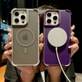 thumbnail image 2 of for iPhone 15 Pro Case, [Compatible with MagSafe] [Military-Grade Drop Tested] Translucent Magnetic Slim Protective Case for iPhone 15 Pro Anti-Fingerprint Anti-Scratch, Purple, 2 of 10
