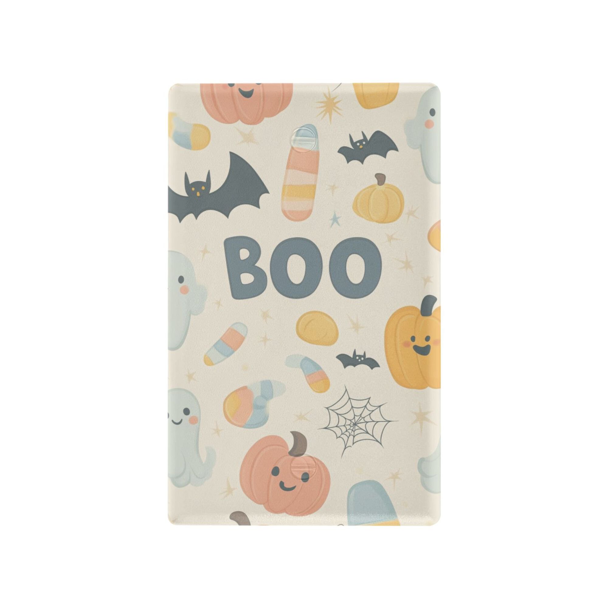 Yayeee Blank Wall Plate Cover 1-Gang 4.5"x2.7" Home Unused Decorative Outlet, Halloween Cute Pumpkins