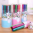 thumbnail image 2 of 1 Set of 24 Colors Washable Water Color Brush Pen Cartoon Coloring Painting Pen for Kids Student (Colorful), 2 of 2