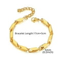 thumbnail image 4 of Trendy Jewelry Set 14K Yellow Gold 3mm Link Chain Necklace Bracelet Sets For Men Fashion Party Jewelry Gift, 4 of 7