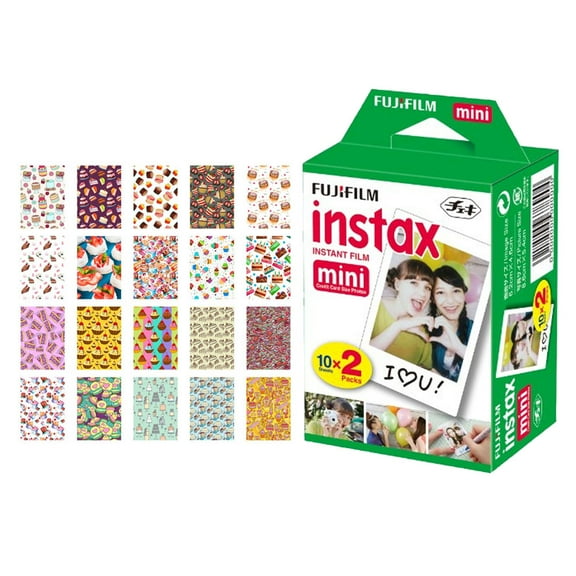 Fujifilm instax mini Instant Film (20 Exposures)   20 Cake Sticker Border Frames