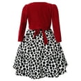 thumbnail image 2 of Richie House Girls' Long Style Polka Dot Dress with Cape RH1508, 2 of 7