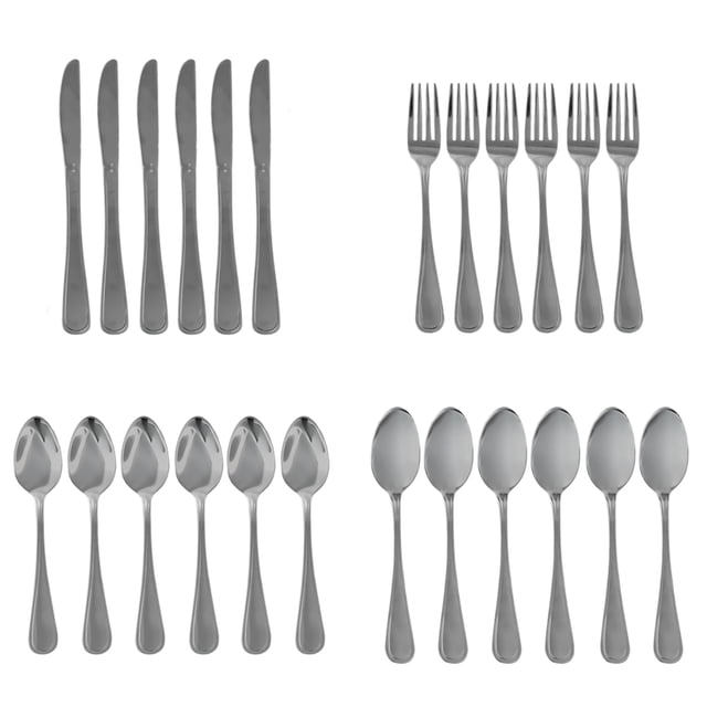 Set De Cubiertos Moven Acero Inoxidable 24 Piezas Modelo Barcelona Para 6 Personas