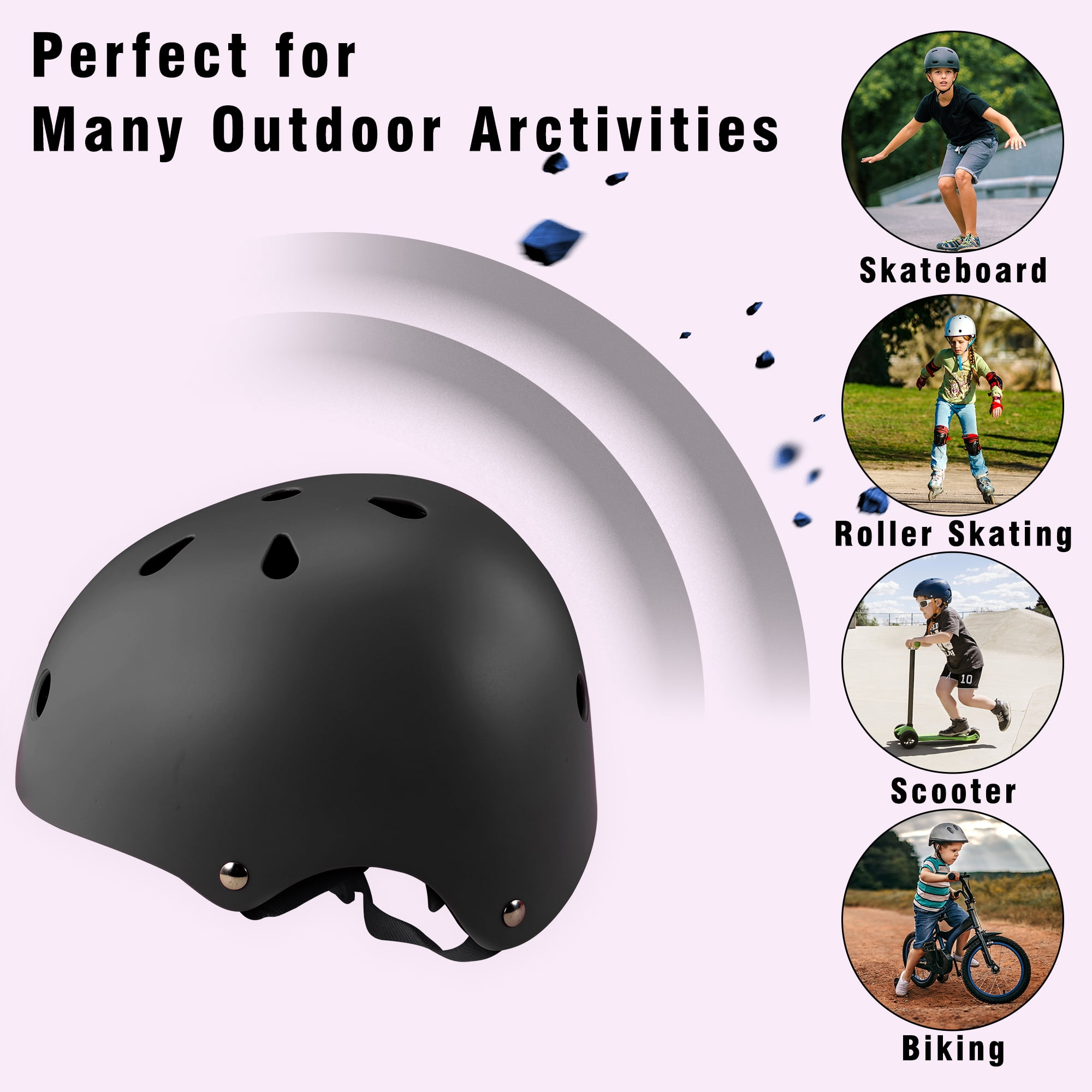 Kids Bike Helmet Set Toddler Helmet for Ages 2-8 Boys Girls with Sports Protective Gear Set