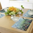 thumbnail image 4 of Ambesonne Floral Place Mats Set of 4, Flying Dandelions Art, Standard Size, Multicolor, 4 of 6