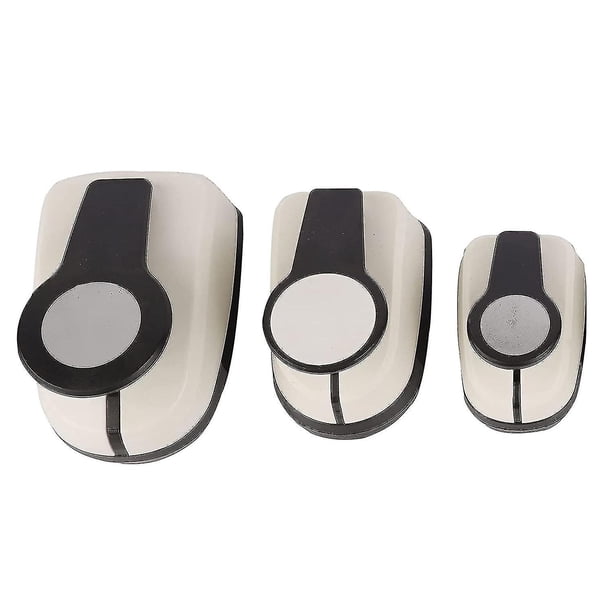 3 piezas de perforadoras de papel, perforadoras de agujeros para manualidades, juego de perforadoras circulares de 9/16/25 mm