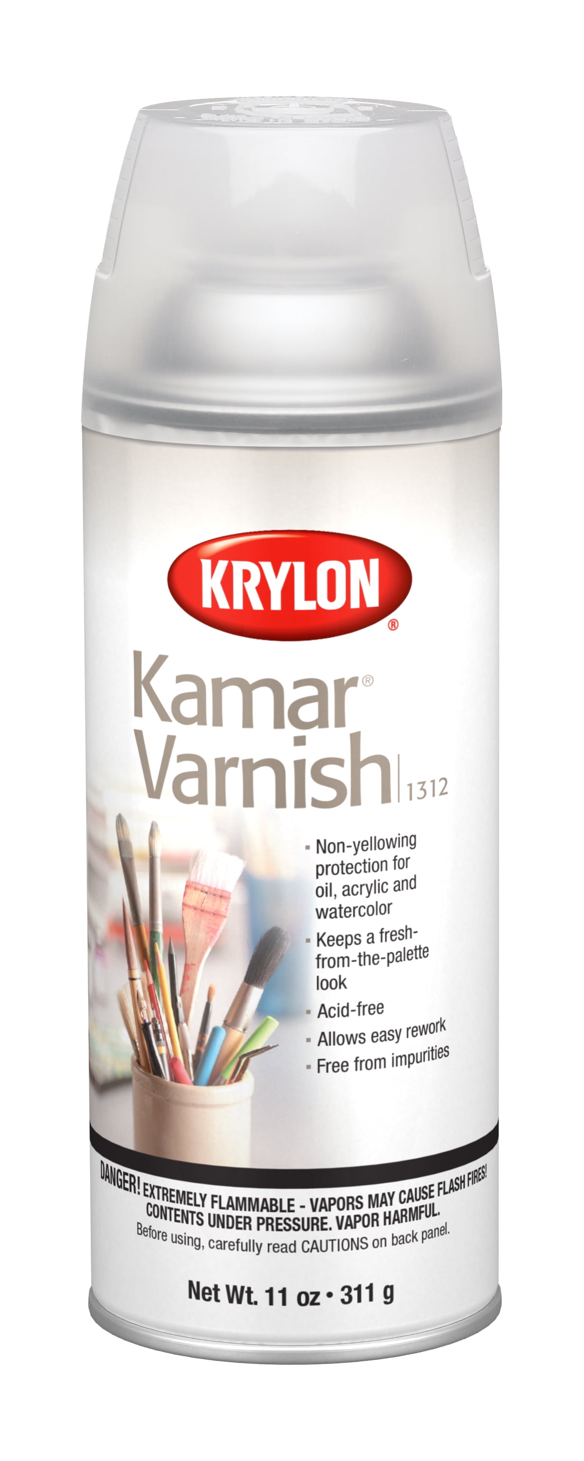 Krylon Kamar Varnish Aerosol Spray, Matte, 11 oz.