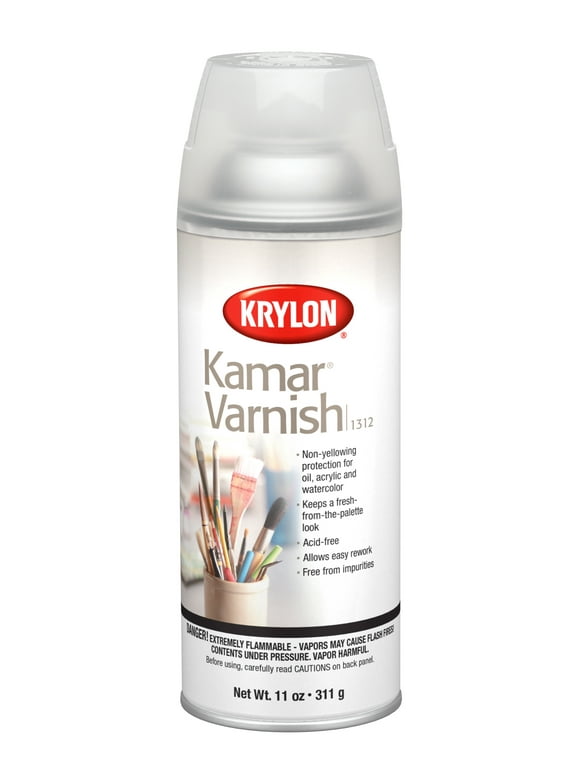 Krylon Kamar Varnish Aerosol Spray, Matte Finish, Clear,11 oz.