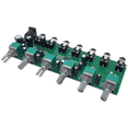 thumbnail image 1 of 2X 6 Ways Stereo Mixer Audio Distributor Mixing Board with Volume Control DC5-24V 1PC 6 Inputs 1 Output, 1 of 6