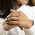 thumbnail image 2 of PEORA 2 Carats Brilliant Oval Moissanite Engagement Ring for Women 14K Yellow Gold, Petal Solitaire Design, D-E Color, VVS Clarity, Size 7, 2 of 5
