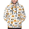 thumbnail image 2 of Bingfone Dog Faces Men's Drawstring Hoodie Long Sleeve Pocket Sweatshirts-Medium, 2 of 6