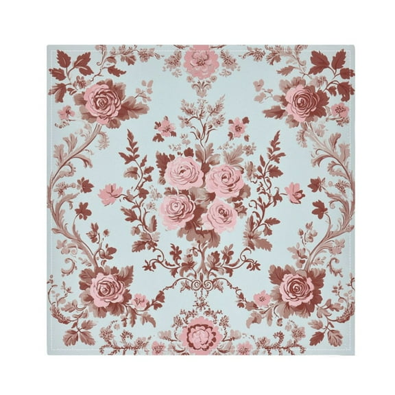Qxltty Vintage Floral Lace Napkins 20×20in Perfect for Parties Dinners Weddings Cocktail Housewarming Cloth Napkins Set of 6