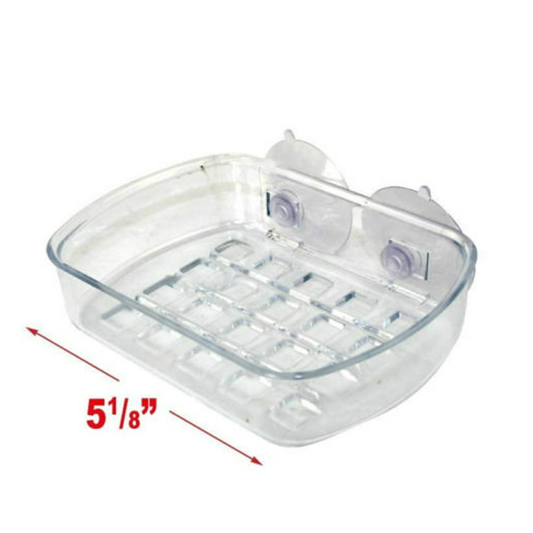 Soap Dish Suction Wall Holder Bathroom Shower Cup Sponge Dish Basket Tray  Drain