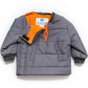 Buckle Me Baby Coat - Safer Car Seat Coat Unisex Warm Winter Jacket / Winter Coat - Grey Toasty - Infant 12 Months - As Seen On Shark Tank