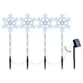 thumbnail image 2 of Solar Snowflake Pathway Lights Outdoor Waterproof LED Decorative Stakes for Garden Yard Lawn Walkway Holiday Christmas Seasonal Landscape Lighting 4 Pack, 2 of 9