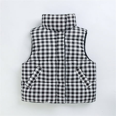 

Child Sweater Children Kids Toddler Baby Boys Girls Plaid Sleeveless Winter Solid Jacket Vest Outer Outwear Outfits Clothes Coat