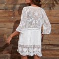 thumbnail image 5 of WILLBEST Trajes de Baño Para Mujer Con Falda, Vestido Informal de Verano Para Mujer, Cuello En V, Encaje Ahuecado, Vestido de Playa, Vestido de Bikini Para Fiesta de Vacaciones En El Resort, 5 of 5