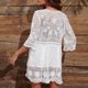 thumbnail image 5 of WILLBEST Trajes de Baño Para Mujer Con Falda, Vestido Informal de Verano Para Mujer, Cuello En V, Encaje Ahuecado, Vestido de Playa, Vestido de Bikini Para Fiesta de Vacaciones En El Resort, 5 of 5