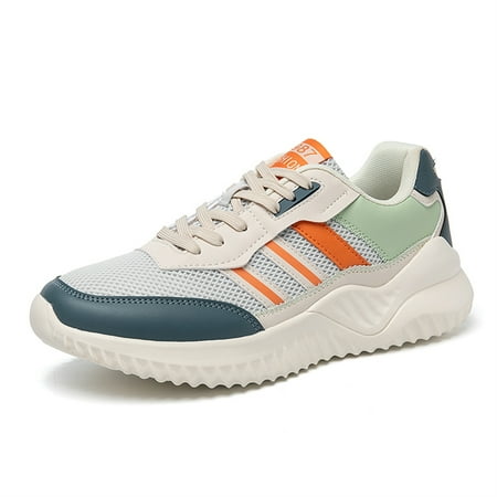 HAOSHIDUO Sneakers for Man Lightweight Breathable Fabric Running Shoes Soft Shock Absorption Non Slip Walking Shoes