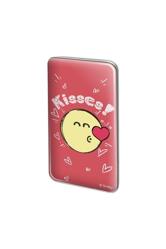 Kisses Heart Smiley Face Love Officially Licensed Metal Rectangle Lapel Hat Pin Tie Tack Pinback
