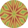 thumbnail image 1 of Ahgly Company Indoor Round Patterned Papaya Orange Area Rugs, 5' Round, 1 of 6
