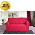 thumbnail image 2 of Elegant Comfort Collection Luxury Soft Furniture Jersey STRETCH SLIPCOVER, Loveseat Ruby, 2 of 2