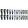 thumbnail image 2 of 24pcs Press on Nail Long False Nail Acrylic False Nail with Crow Branch Designs, 2 of 7