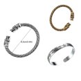 thumbnail image 2 of Alloy Man Bracelet Open End Electroplated Anti-rust Ornament Decor Bracelets Fashionable Decorative Replacing Bangle Jewelry Birthday Gift Gold Type 1, 2 of 9