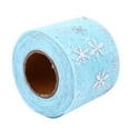 thumbnail image 2 of Gymnture Blue Glitter Snowflake Tulle Roll - 25 Yards x 6cm, 2 of 11