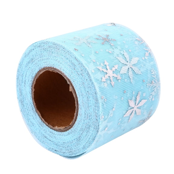 FENGGUIQU Sky-Blue Gauze Roll, Clear Texture, Ideal for Wedding and Christmas Decor