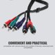 thumbnail image 3 of Cable de audio Cable de audio y vídeo compuesto Cable de componente macho a macho para conexión de DVD a TV Transmisión de vídeo Compatible con varios dispositivos, 3 of 8