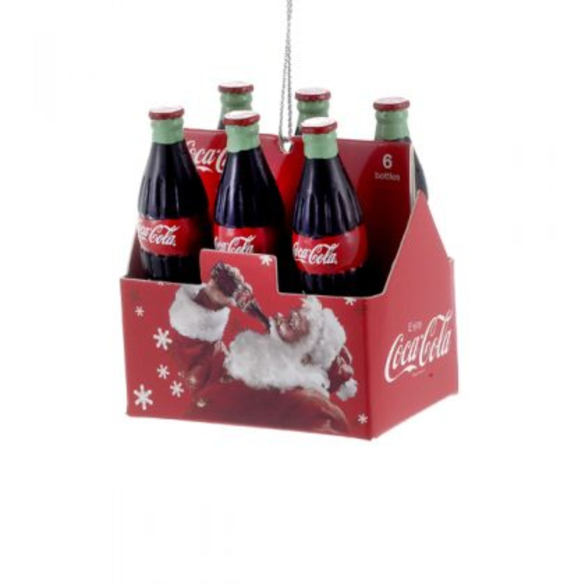 Coca Cola 6 Pack Glass Ornament CC4101 New