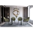 thumbnail image 3 of LeisureMod Astra Series Modern Rectangular 55” Dining Table with Sintered Stone Wide Top and Stainless-Steel Base in White, 3 of 11