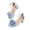 Blue, variant on Gyujnb Girls' Elegant Pearl Flower Heeled Dress Shoes Comfortable Adjustable Strap for Party & Wedding, Open Toe Low Heel,9-9.5 Years