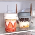 thumbnail image 5 of Overnight Oats Jars with Lid and Spoon,11oz/20oz Large Capacity Airtight Oatmeal Container,Portable Mason Jars Breakfast Container(1PCS Blue), 5 of 8