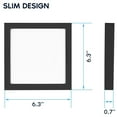 thumbnail image 3 of Luxrite 6 Inch Square LED Flush Mount Ceiling Light, 15W 1000LM, 5CCT 2700K-5000K, Dimmable - Black, 3 of 7