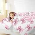 thumbnail image 5 of Feelyou Cute Pink Monogrammed Queen Comforter Set for Child, Kawaii Bow Letter B Bedding Sets, Dreamy Princess Style Reversible Bedding Comforter Set, Breathable Home Decor, 3 Pieces, 5 of 9