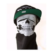 Bandana Skull/Skeleton Mask - Black/White