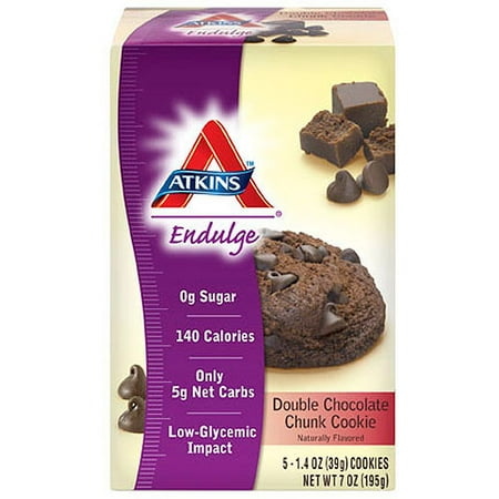 atkins cookies 5ct endulge chunk chocolate double