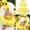 Yellow, variant on Trendfront Girls Graphic Print Outfit Set Crew Neck Sleeveless Top Summer 3 Piece Fashionable Casual Kids Clothing Everyday Wear 0Y-2Y Clothes Set